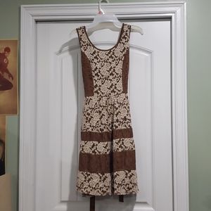 Brown lace dress